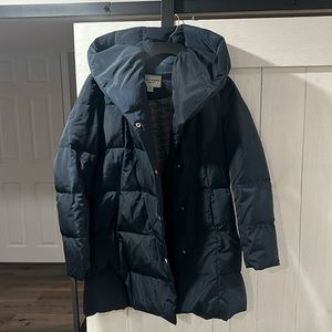 Cole haan ladies winter coat mid length navy new condition